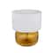 Hello Honey® 16" Amber Glass Table Lamp with White Cotton Shade